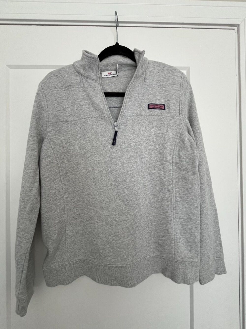 Vineyard Vines Gray Heather Shep Shirt Quarter Zip Pullover Martha's Vineyard